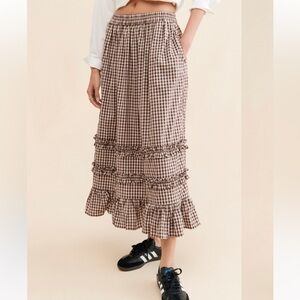 Rina Ruffle Midi Skirt